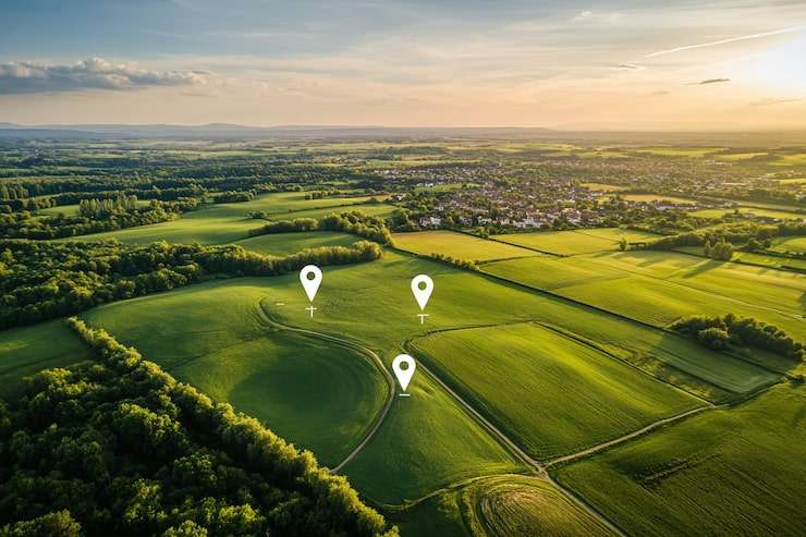 Artist impression of NeoLiv residential plots laid out along wide roads